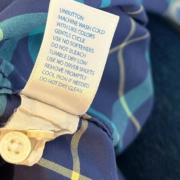 Southern Tide Plaid Button-Down Shirt in Navy/Green Men’s XL - Picture 5 of 5
